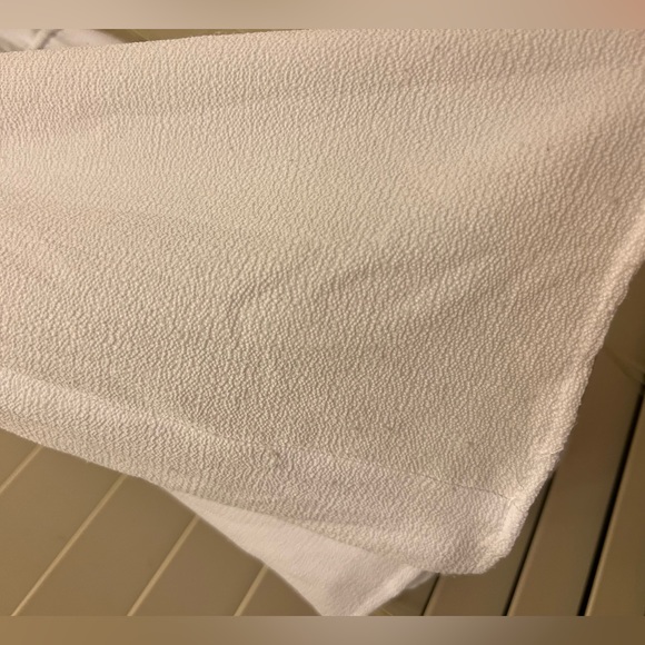 Francesca’s Women’s Small White Tie-Neck Halter Romper Blue Rain Pom Pom Trim - Picture 11 of 14